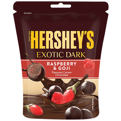 Hershey's Exotic Dark Chocolate Raspberry & Goji, 100 G