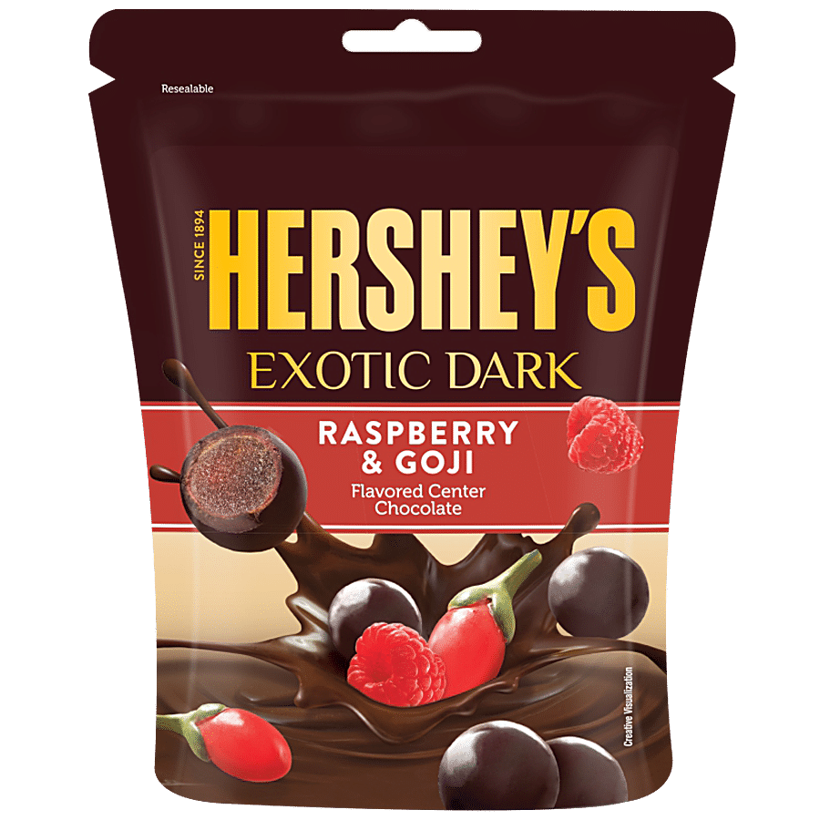Hershey's Exotic Dark Chocolate Raspberry & Goji, 100 G