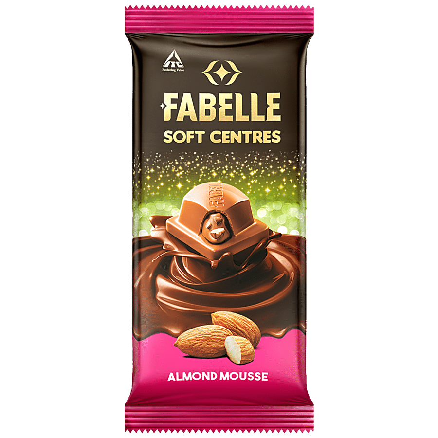 Fabelle Soft Centres Chocolate - Almond Mousse, 58 g