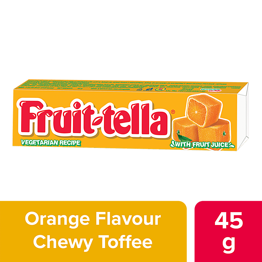 Fruit-Tella Chewy Toffee, Orange Flavour, 45 G