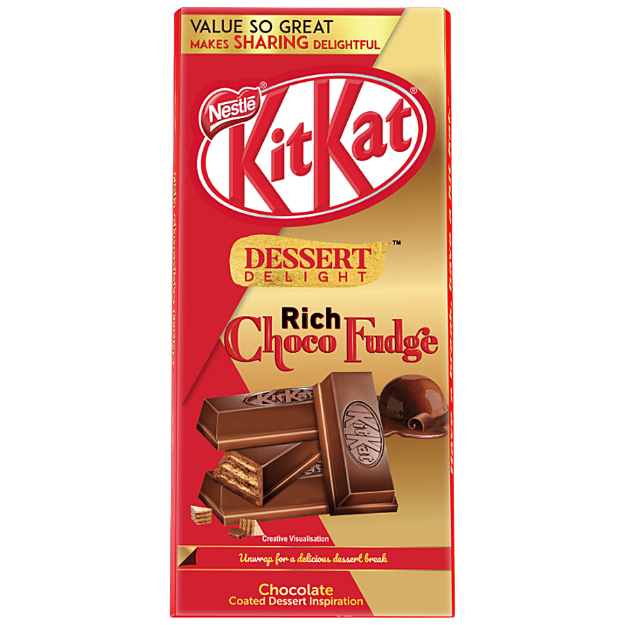 Nestle Kitkat Dessert Delight Rich Choco Fudge Wafer, 150 G