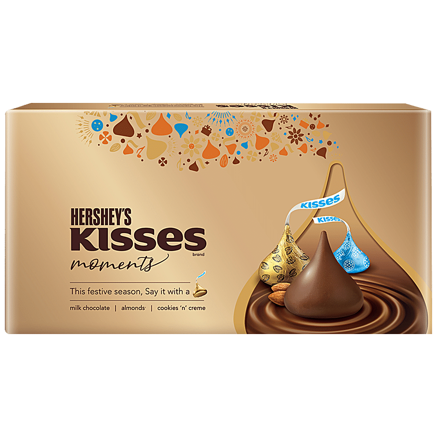 Hershey's Kisses, Moments, Chocolate Gift Box, 129 G Pack od 3