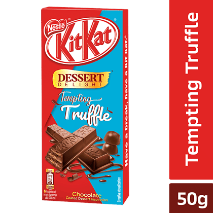 Nestle Kitkat Dessert Delight Chocolate Coated Wafer, Tempting Truffle, 50 G