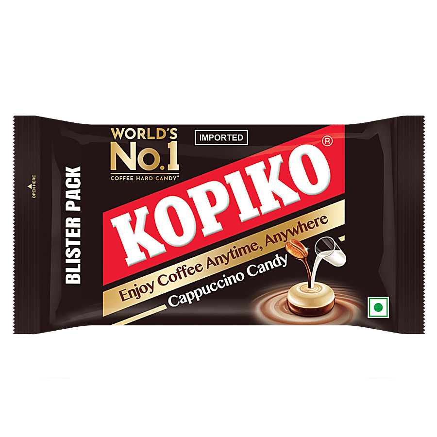 Kopiko Cappuccino Coffee Candy, Worlds No 1 Coffee Candy, Pocket Pack, 21 G Pocket Pack