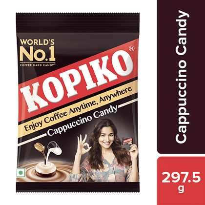 Kopiko Cappuccino Coffee Candy, Worlds No 1 Coffee Candy, Party Pack, 297.5 G (85 Pcs X 3.5 G Each)