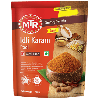 MTR Idli Karam Podi - Chutney Powder, Source Of Protein, 100 g