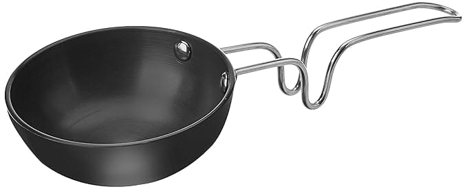 Pre-Seasoned Cast Iron Kadai with Long Handle - 1.5 Ltrs".