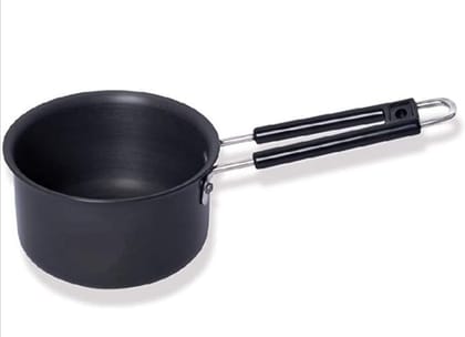 Black Aluminum Sauce Pan with Steel Handle Black Aluminum Sauce Pan with Steel Handle