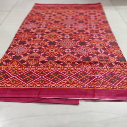Lafabriqueind Chunari print cotton Gamcha/Towel, Red & Maroon color, 2 mtr size for Men & Women, Pack of 1