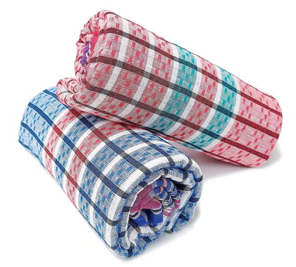 Lafabriqueind Breathable Pure Cotton Gamcha for Men | Heavy Design 60 GSM Bath Towel Gamcha for Men & Women Pack of 1 (Size-30x66 inches, Multicolors)
