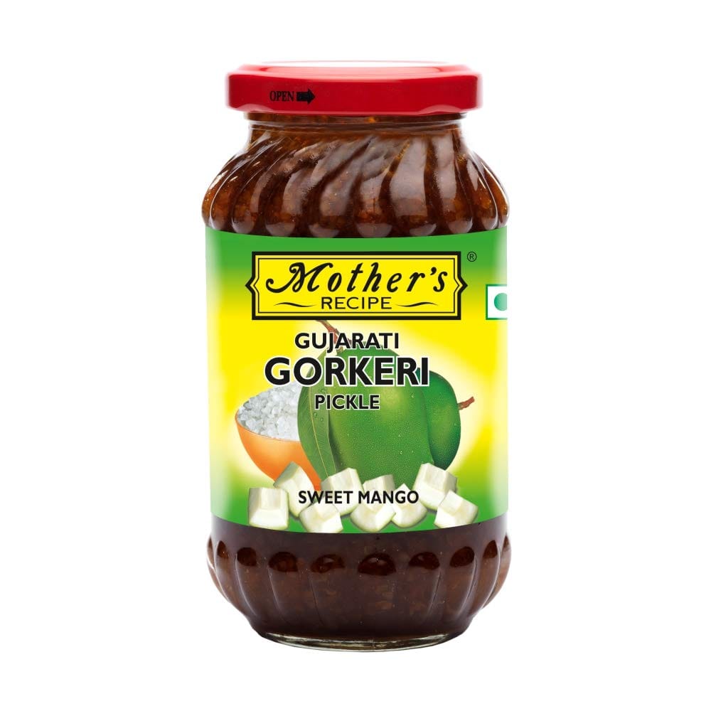 Mother's Recipe Gujarati Gorkeri Pickle Bottle, 350 G
