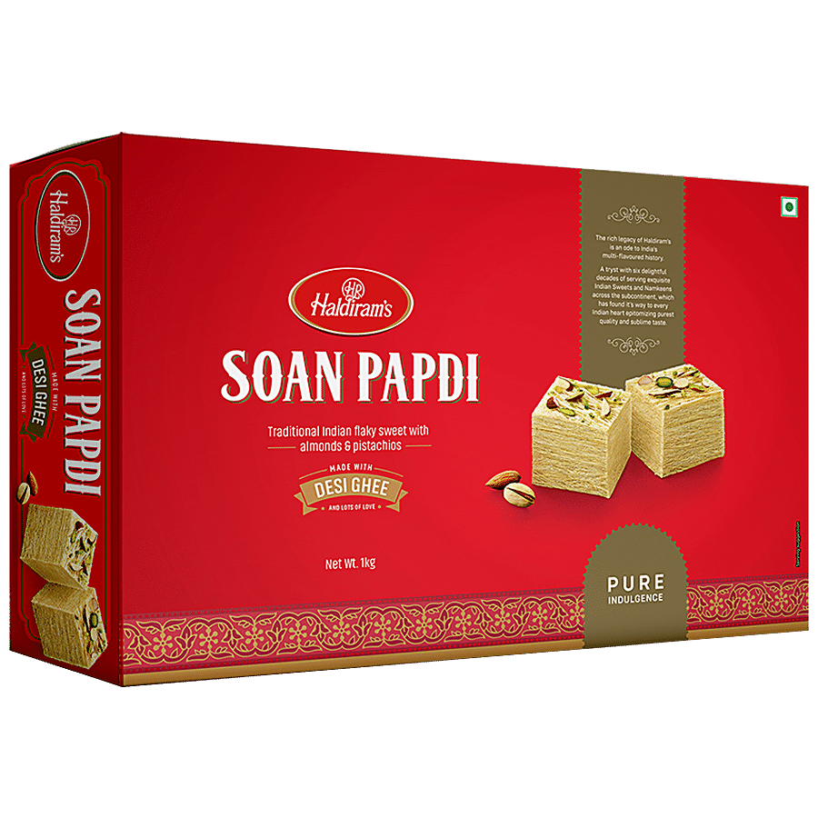 Haldiram's Sweets, Soan Papdi (Del), 1 Kg Pouch