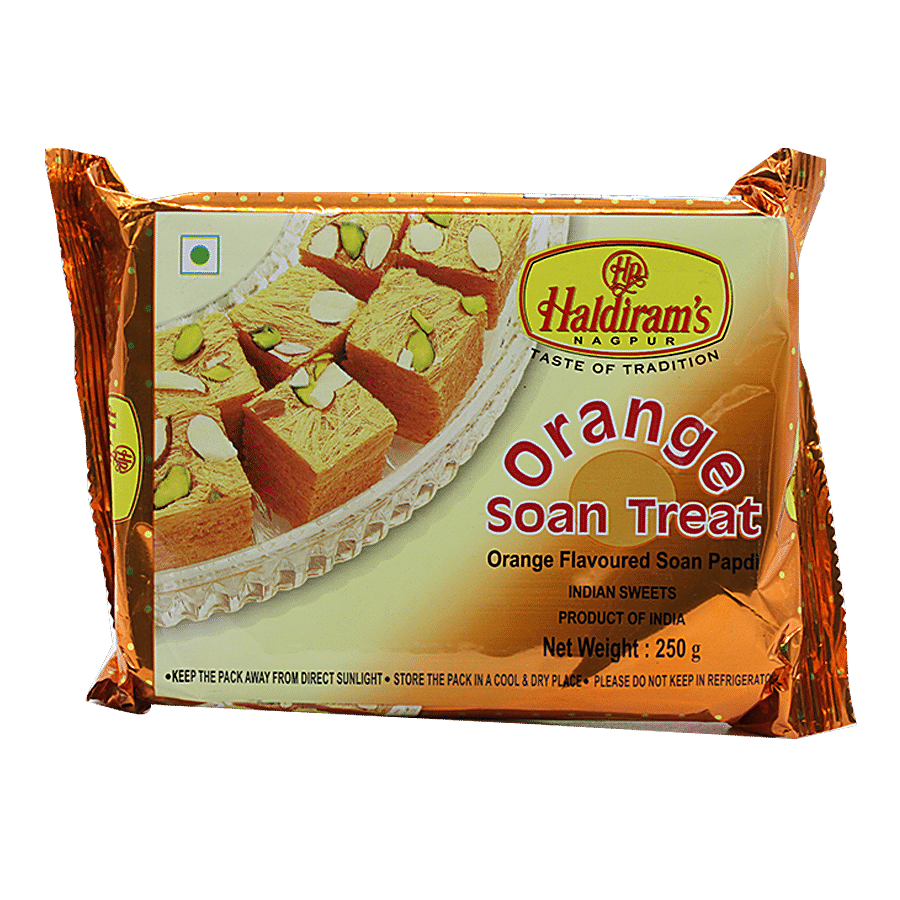 Haldiram's Soan Treat, Orange, 250 G Pouch