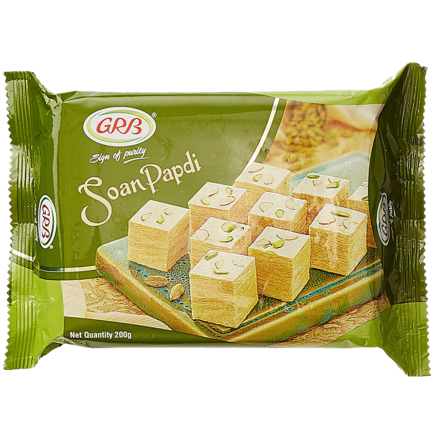 Grb Soan Papdi, Real Cardamom, 200 G Pouch