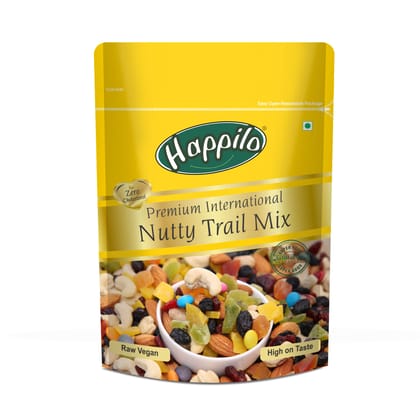 Happilo Premium International Nutty Trail Mix, 200 G, Dry Fruits Mix, High Protein Snack, Superfood, Loaded With Protein, Vitamins & Minerals