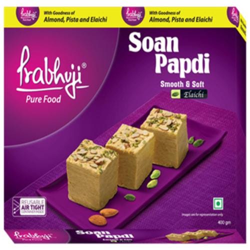 Prabhuji Pure Food Soan Papdi, Elaichi, 400 G