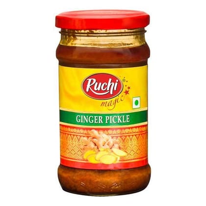 Ruchi Magic Ginger Pickle, 300 G Bottle
