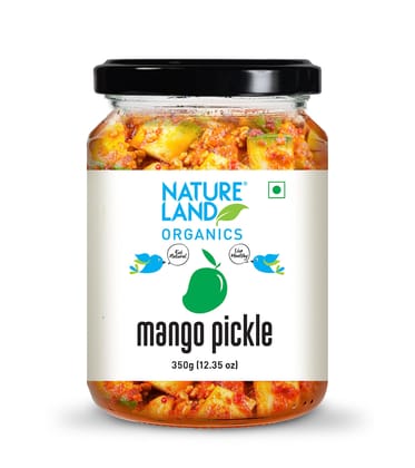 Natureland Organics Mango Pickle, 350 Gm, Organic Healthy Pickles