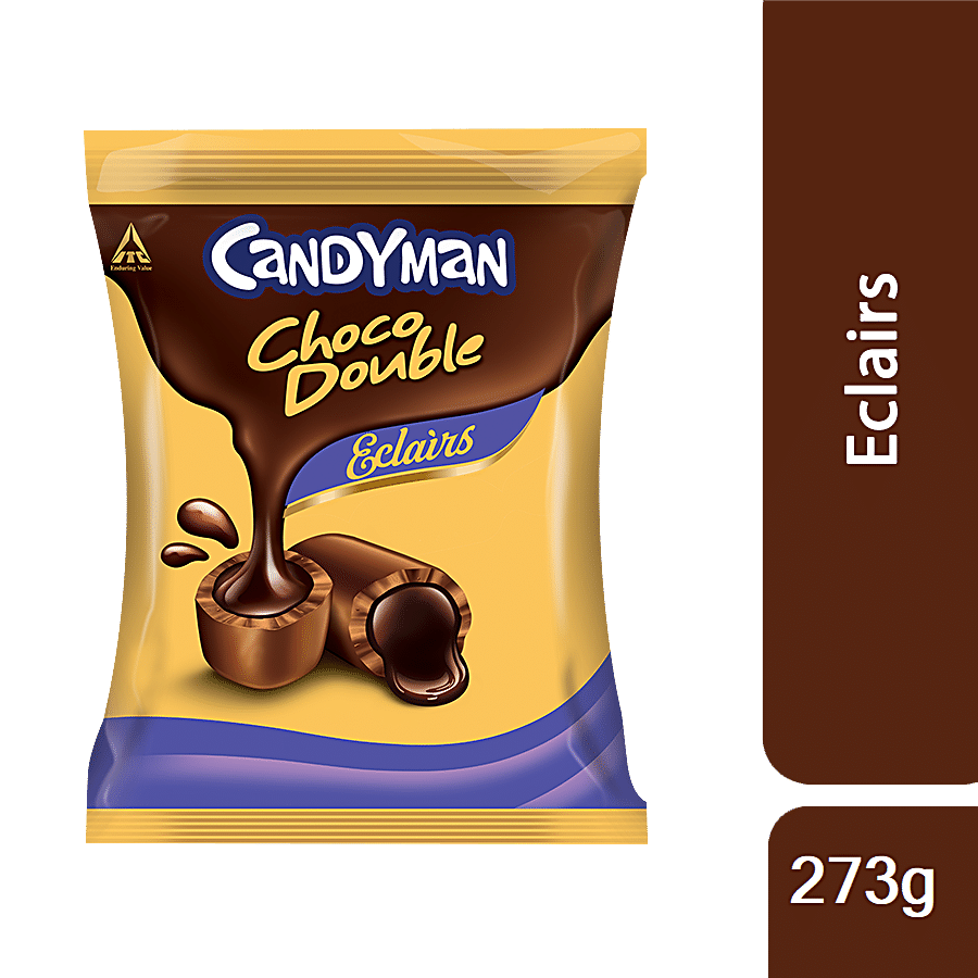 Candyman Choco Double Eclairs, Birthday Pack, 273 Gm Pouch