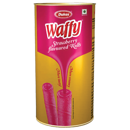 Dukes Waffy Strawberry Flavoured Rolls, 300G