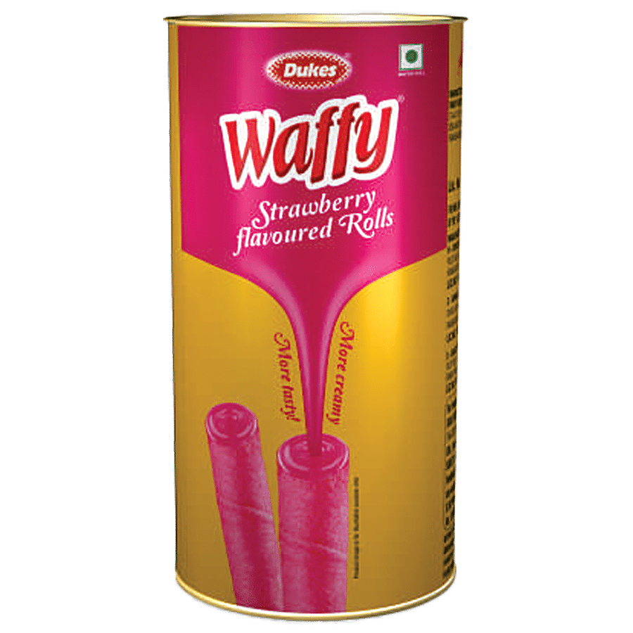 Dukes Waffy Strawberry Flavoured Rolls, 300G