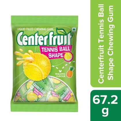 Center Fruit Tennis Ball Shape Pineapple Flavour, 67.2G