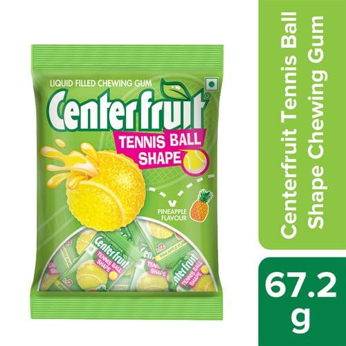 Center Fruit Tennis Ball Shape Pineapple Flavour, 67.2G