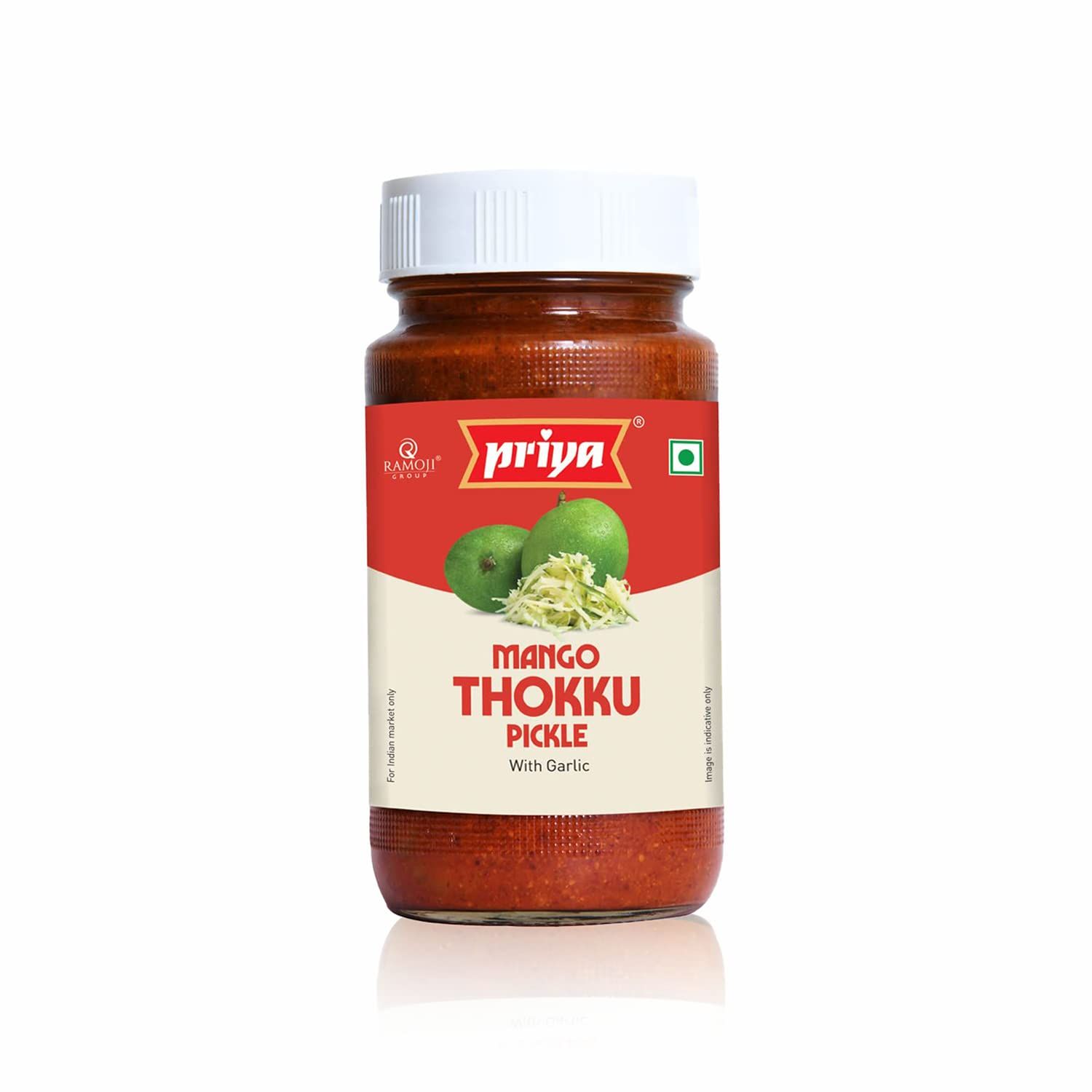Priya Mango Thokku Pickle With Garlic, 300G, Homemade Thokku Aam Achar, Traditional South Indian Taste