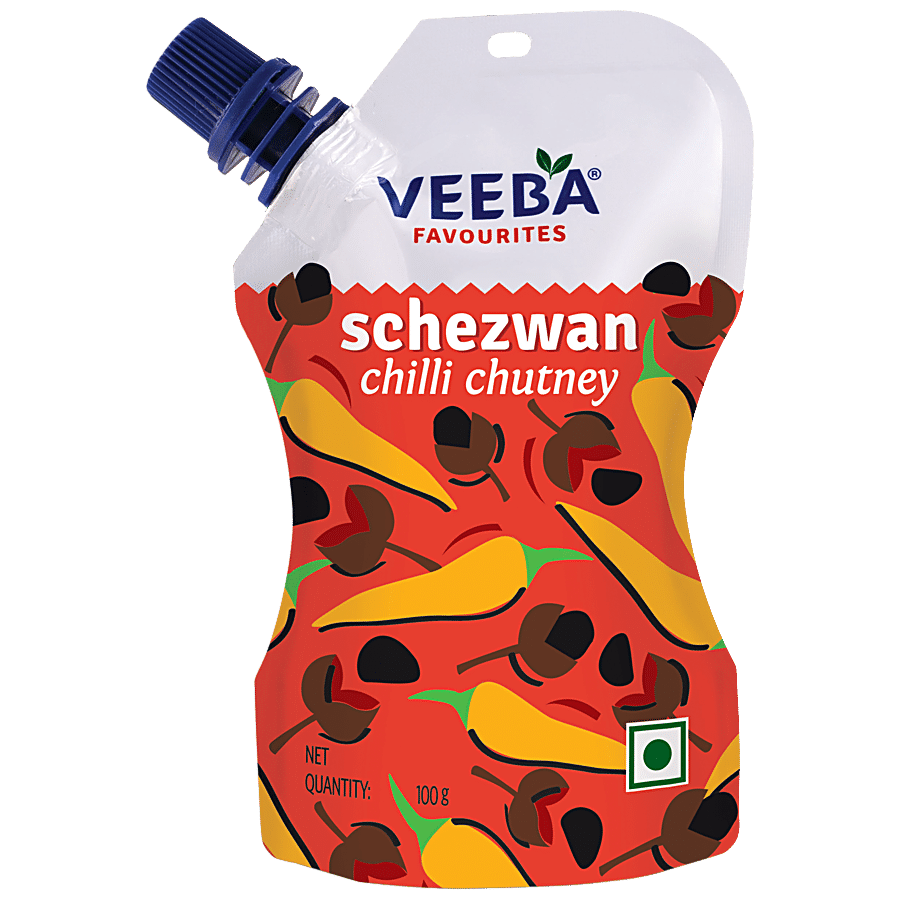 Veeba Schezwan Chilli Chutney, Hot, Sour & Spicy, 100 G