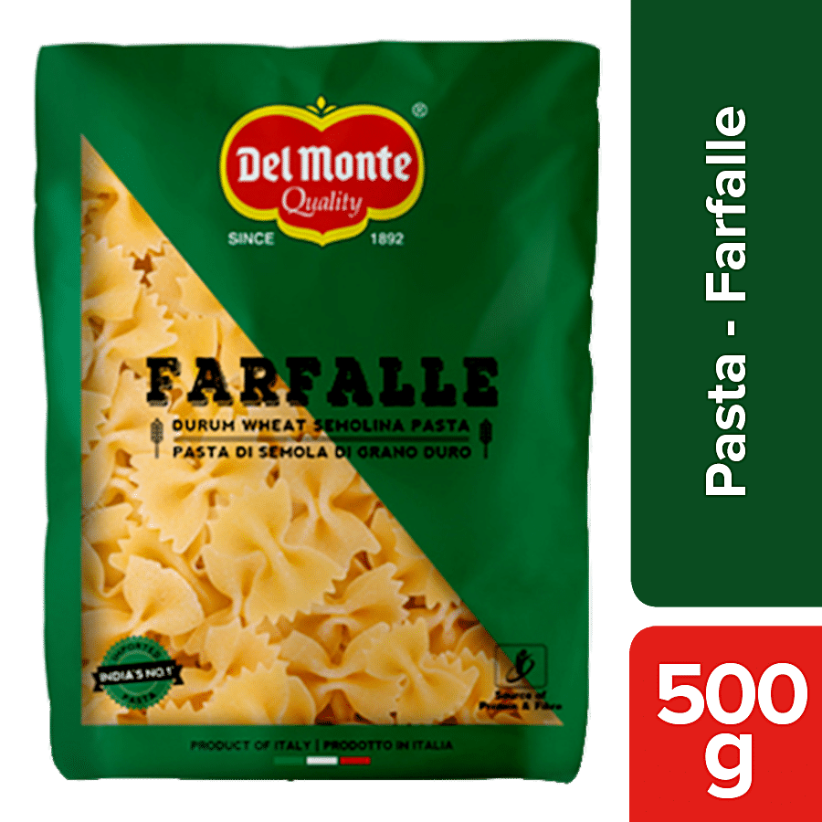 Del Monte Durum Wheat Pasta, Farfalle, 500 G