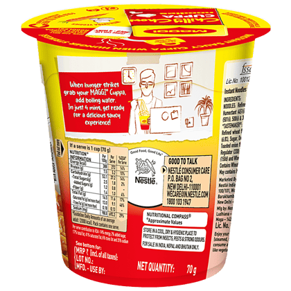 Maggi Cuppa Noodles, Chilli Chow, 70 G
