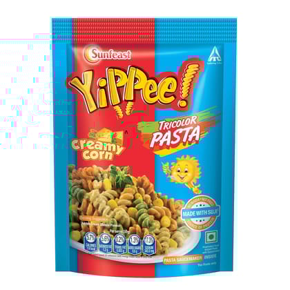 Sunfeast Yippee! Tricolor Instant Pasta, Creamy Corn, 65G