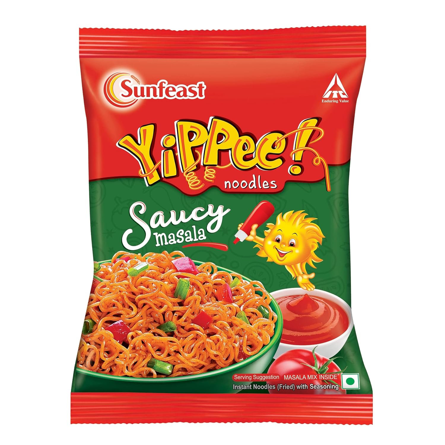 Sunfeast Yippee! Saucy Masala, Instant Noodles Single Pack, 67.5 Grams