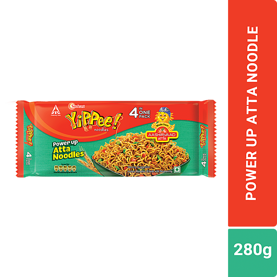 Sunfeast Yippee! Power Up Instant Atta Noodles, 280 G (Pack of 1)