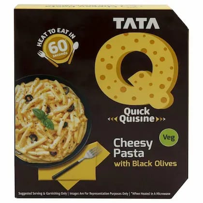 Tata Q Cheesy Pasta With Black Olives 290Gm