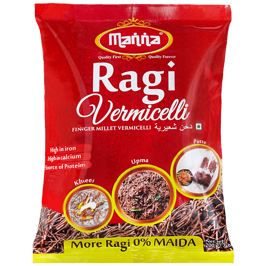 Manna Ragi Vermicelli, Finger Millet Semiya, 180 G Pouch