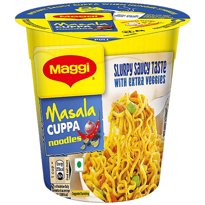 Maggi Cuppa Noodles, Masala, Quick On, The, Go Snack, 70 G