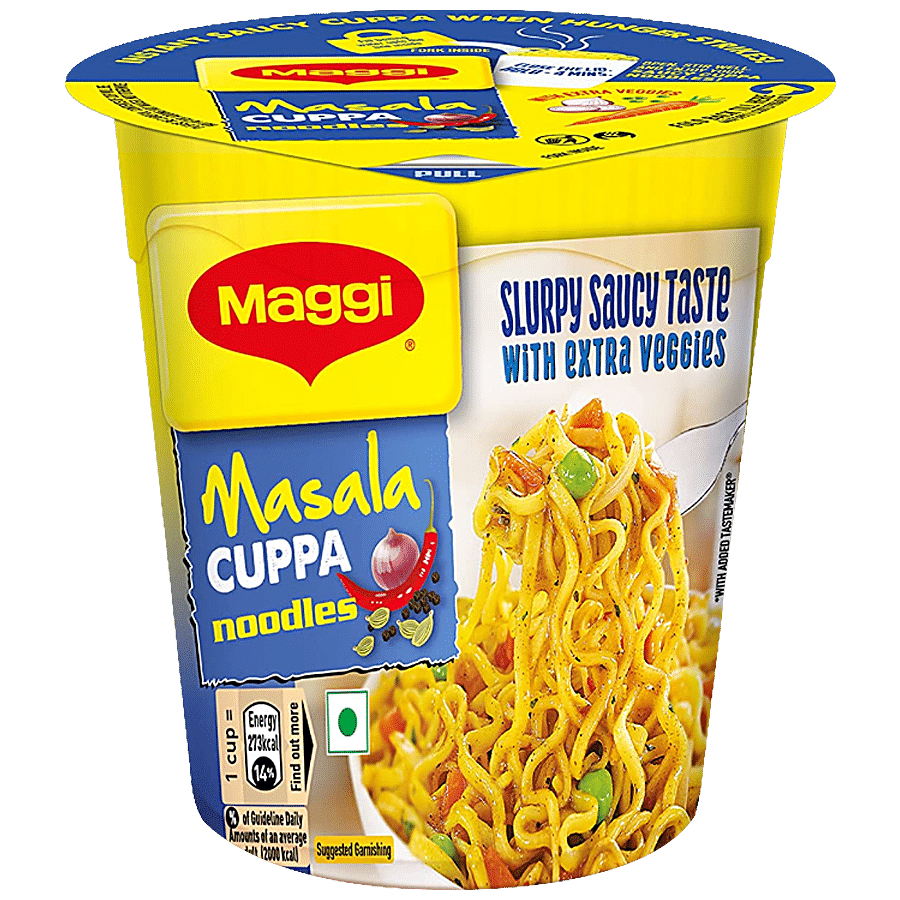 Maggi Cuppa Noodles, Masala, Quick On, The, Go Snack, 70 G