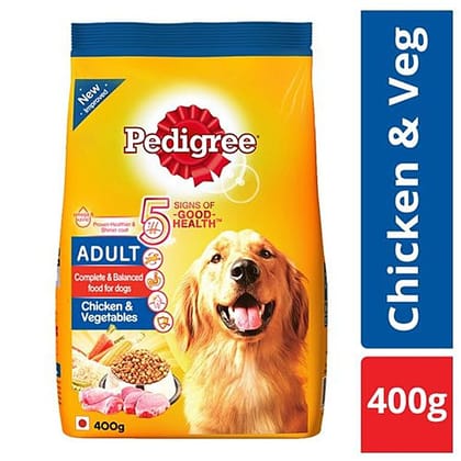 Pedigree Dry Pet Food, For Adult Dogs, Chicken & Vegetables, 400 G