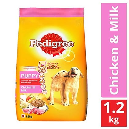 Pedigree Dry Dog Food, Chicken & Milk, For Puppy, 1.2 Kg