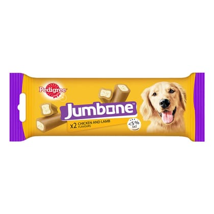 Pedigree For All Life Stages Jumbone Dog Treat, Chicken & Lamb Flavour 180G