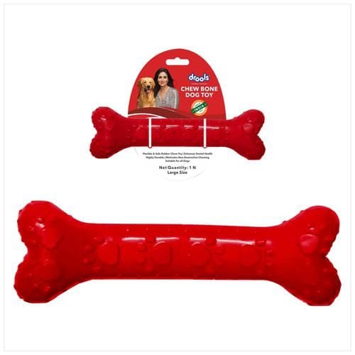 Drools Teething Toy For Puppy/Dogs, Rubber Chew Bone, Large, 22Cm, 280 G