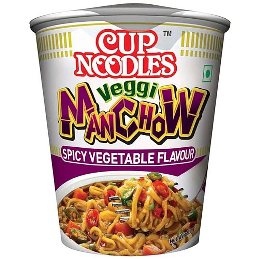 Nissin Veggi Manchow Instant Cup Noodles, 70 G Cup
