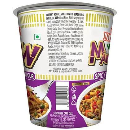 Nissin Veggi Manchow Instant Cup Noodles, 70 G Cup