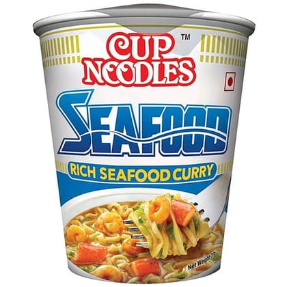 Nissin Rich Seafood Curry Instant Cup Noodles, 70 G