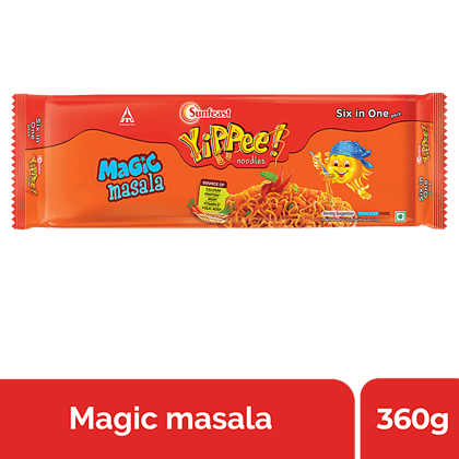 Sunfeast Yippee! Magic Masala Instant Noodles, 360 Gm Pouch