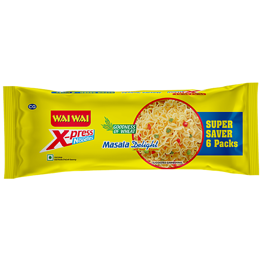 Wai Wai X, Press Noodles, Masala Delight, 6 In 1, 330 G (Pack Of 6)