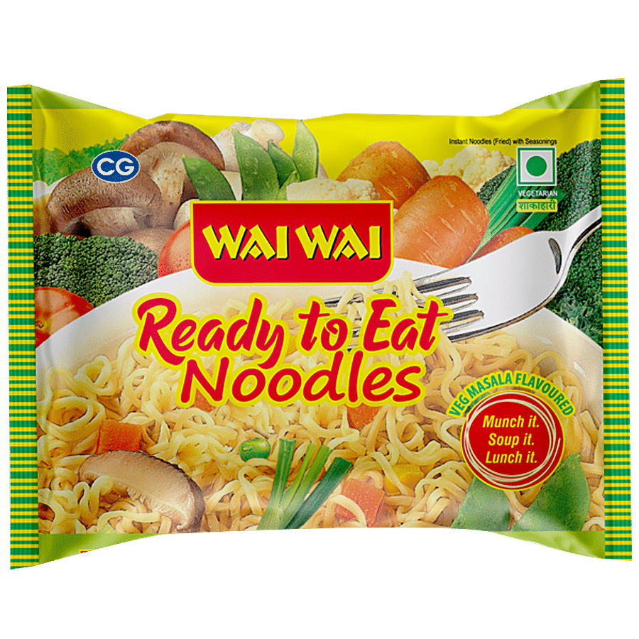 Wai Wai Ready To Eat Veg Masala Noodles, 70 G Pouch