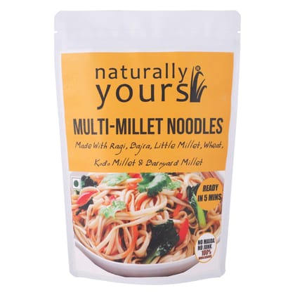 Naturally Yours, Multi, Millet Noodles, Includes Tastemaker, No Maida, Preservative Free, Non, Fried, Vegan, 180G (Pack Of 1)