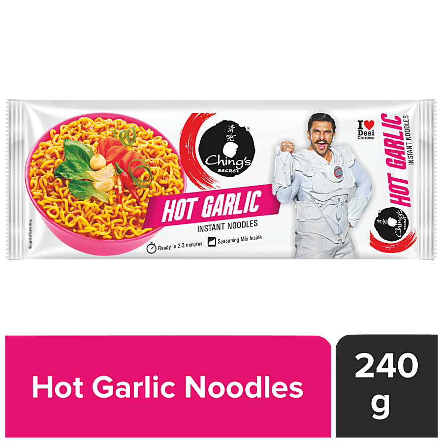 Ching's Secret Hot Garlic Instant Noodles, 240 G Pouch